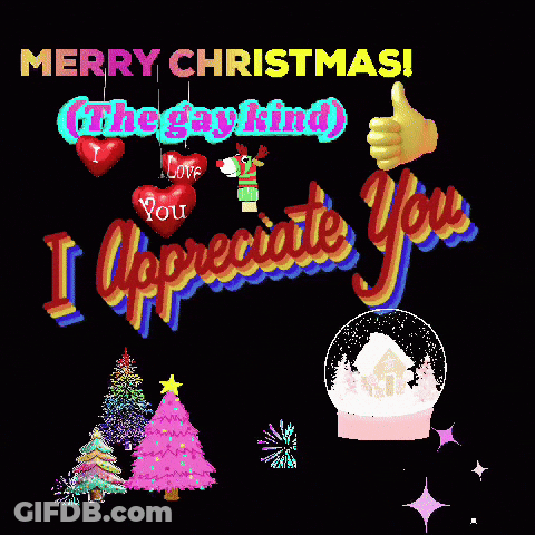 Merry Christmas Message Thumbs Up GIF
