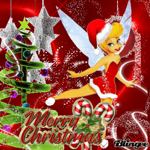Merry Christmas Red Tinkerbell GIF