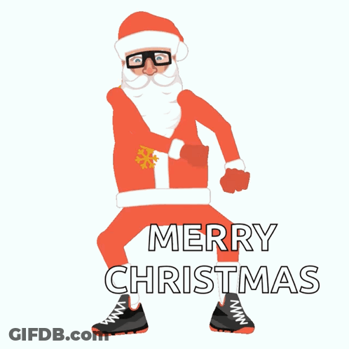 Merry Christmas Santa Claus Greeting Card GIF