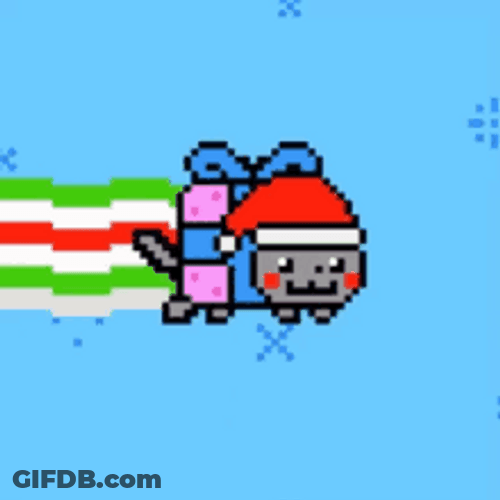 Merry Christmas Santa Claus Nyan Cat GIF
