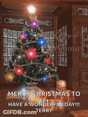 Merry Christmas To All Wonderful Day Message GIF