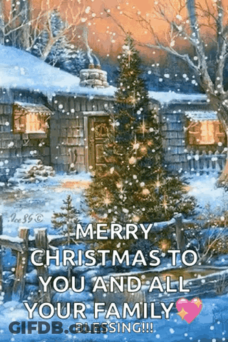 Merry Christmas To You And All Your Family Blessing !! GIF