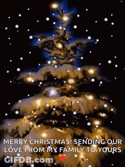 Merry Christmas Wishes Sending Love GIF