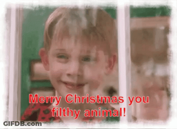 Merry Christmas Ya Filthy Animal GIF