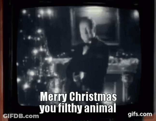 Merry Christmas You Filthy Animals GIF