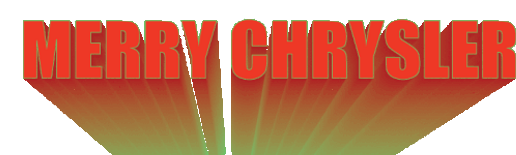 Merry Chrysler Lettering Red 3D GIF