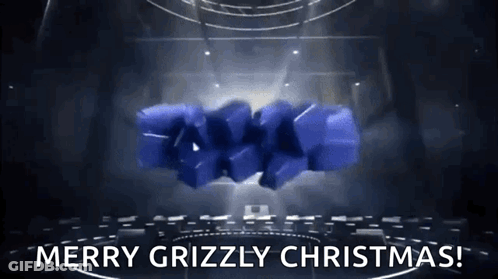 Merry Grizzly Christmas Message GIF