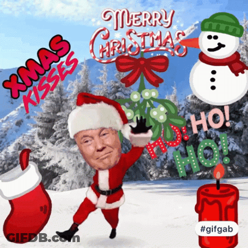 Merry Xmas Donald Trump Dancing Meme GIF
