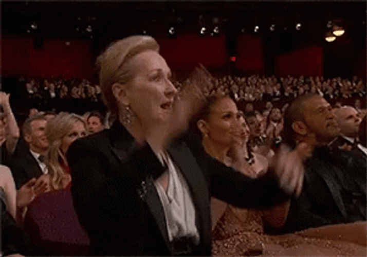Meryl Steep Clapping GIF
