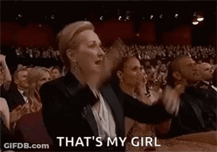 Meryl Streep Cheering Thats My Girl GIF
