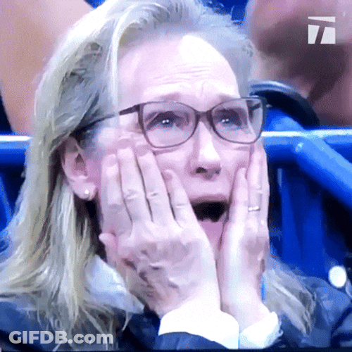 Meryl Streep Emotional Shocked Reaction GIF