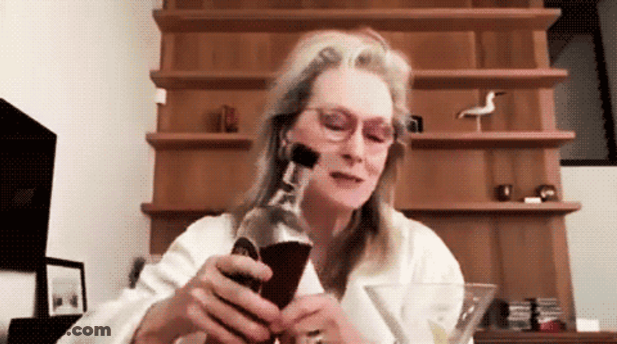 Meryl Streep Getting Drunk GIF