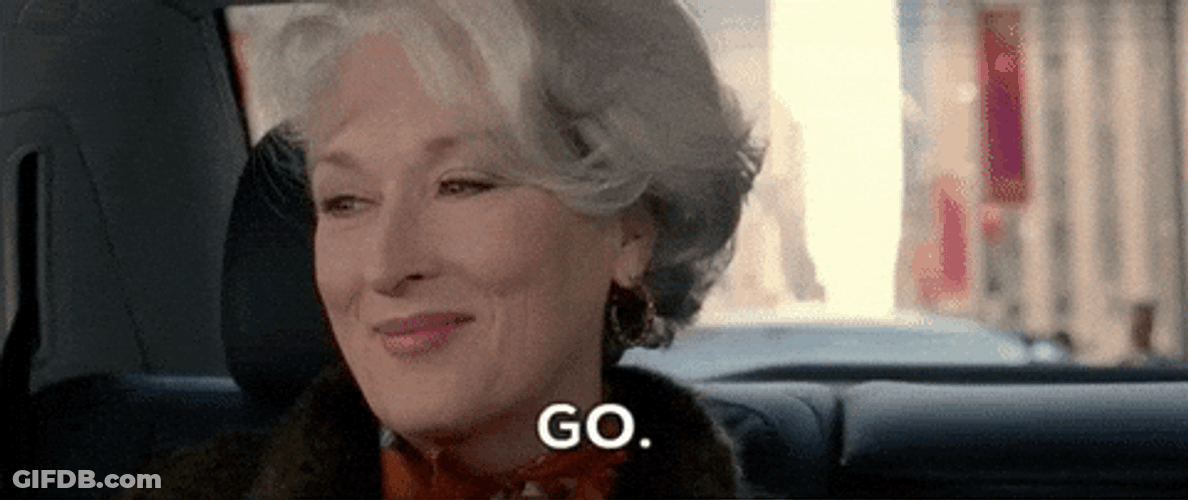 Meryl Streep Miranda Priestly Sarcastic Go GIF