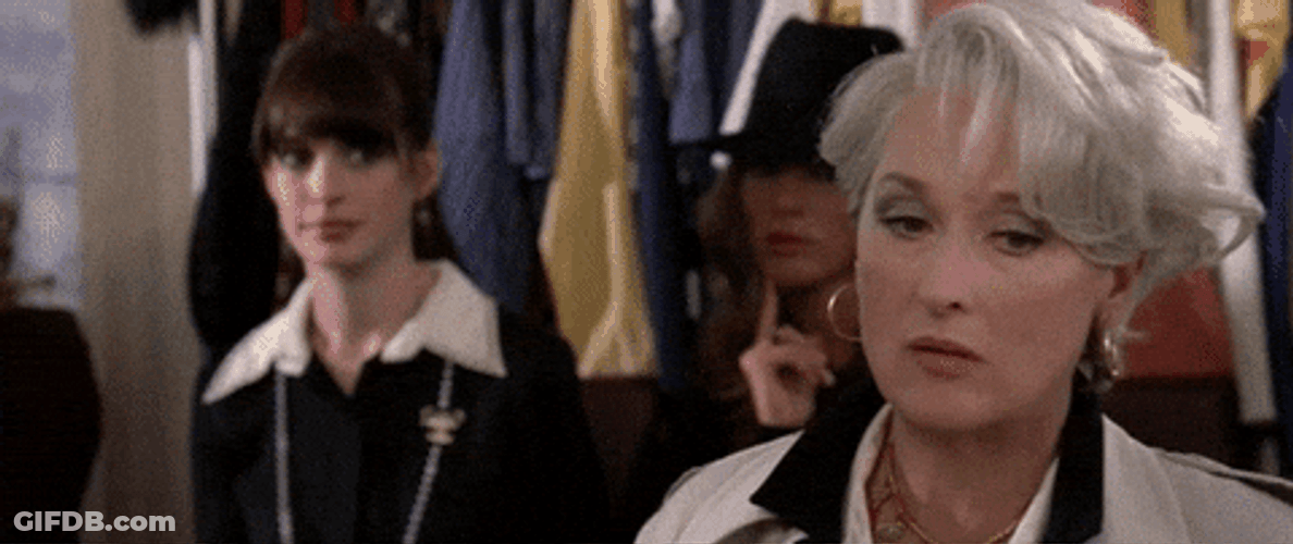 Meryl Streep Miranda Priestly Side Eye GIF