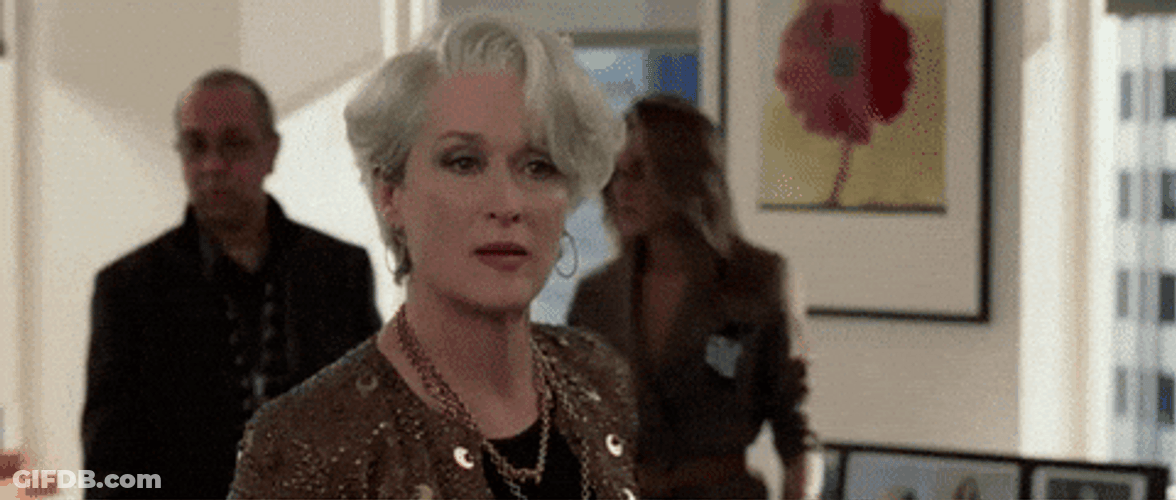 Meryl Streep Miranda Priestly Stare Down GIF