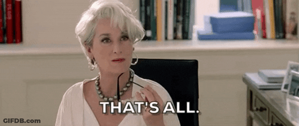 Meryl Streep Miranda Priestly Thats All GIF
