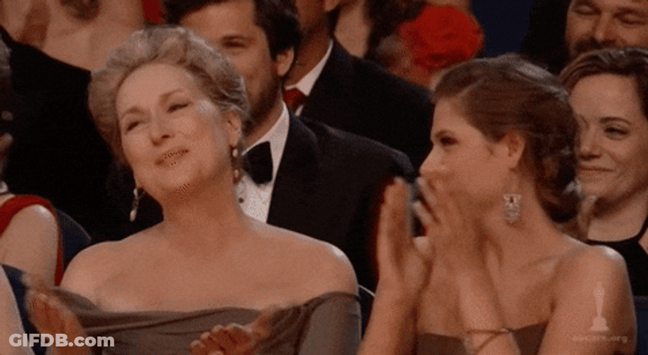 Meryl Streep Timid Thanks GIF