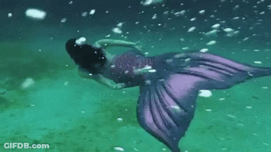 Mesmerizing Siren Deep Swimming GIF