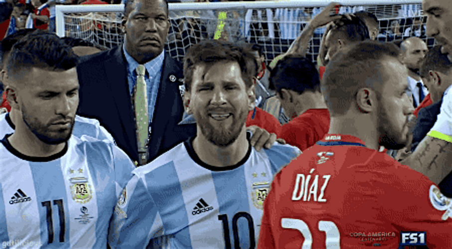 Messi And Ronaldo Tapping Head GIF