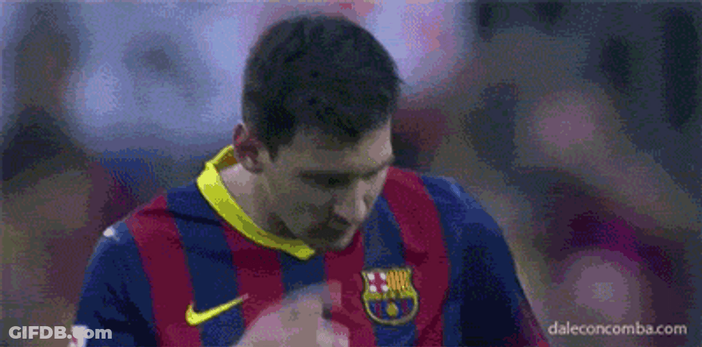 Messi Blowing His Nose GIF