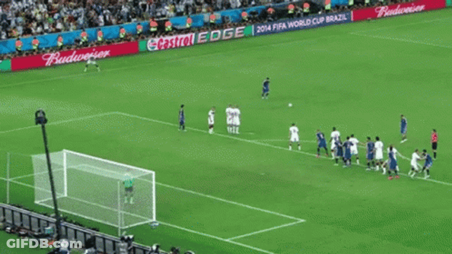 Messi Free Kick 2014 FIBA GIF
