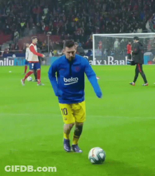 Messi Free Kick Blue Hoodie GIF