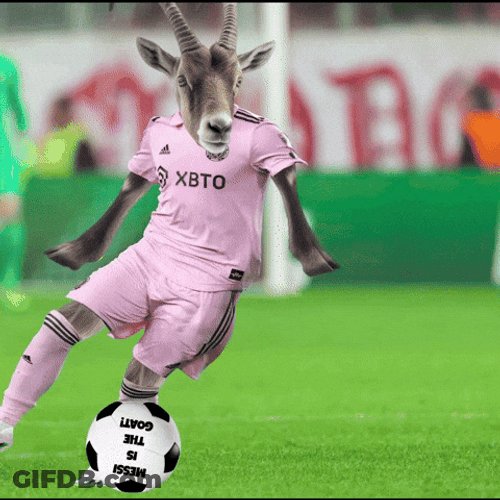 Messi Is The Goat Kicking Football GIF