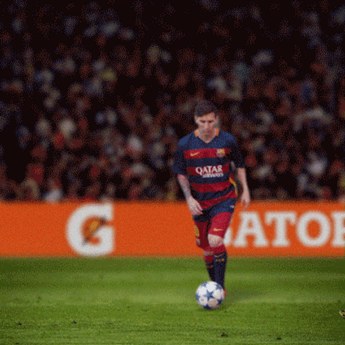 Messi Play Soccer Hand Animation GIF
