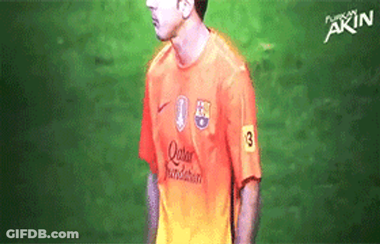 Messi Walking Breathes Out GIF