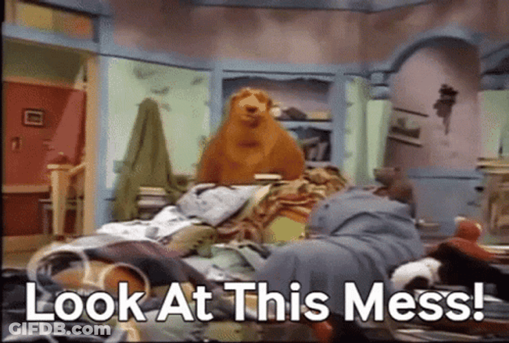 Messy Bear In The Big Blue House GIF
