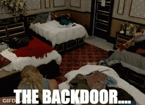 Messy Bedroom With The Backdoor GIF