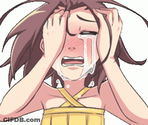 Messy Hair Girl Crying GIF
