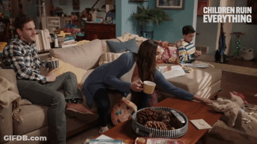 Messy Living Room Children Run Everything GIF