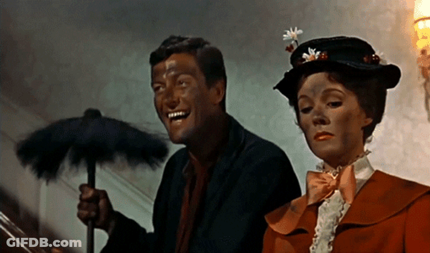 Messy Mary Poppins And Dick Van GIF