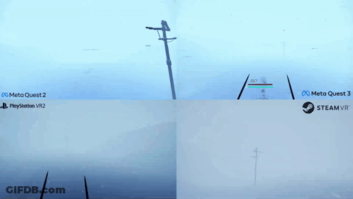 Meta Quest 2 And Meta Quest 3 Are Shown On A Screen GIF