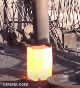 Metal Being Heated By Hammer GIF