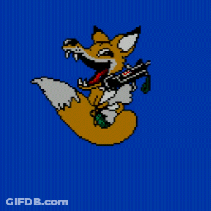 Metal Gear 2 Solid Snake Logo With Fox Holding Microphone GIF