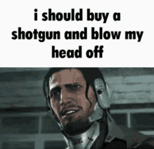 Metal Gear Jetstream Sam Thinking Gun To Head GIF