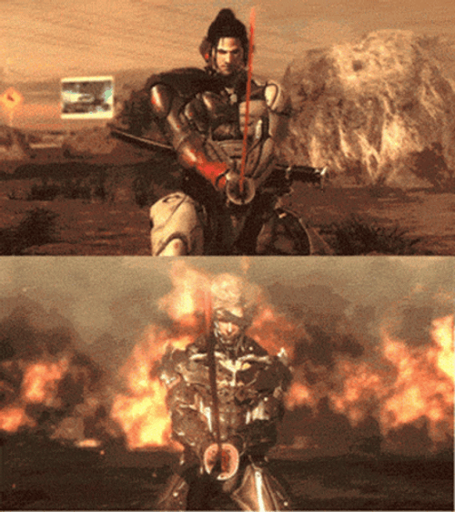 Metal Gear Raiden Battle Let's Dance GIF