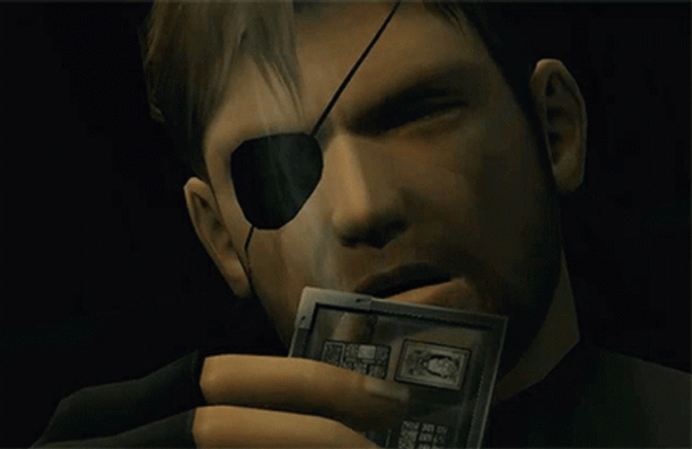 Metal Gear Solid Character Snake Smoking GIF