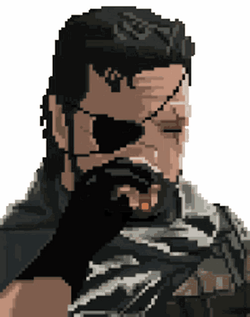 Metal Gear Solid Pixel Smoking GIF