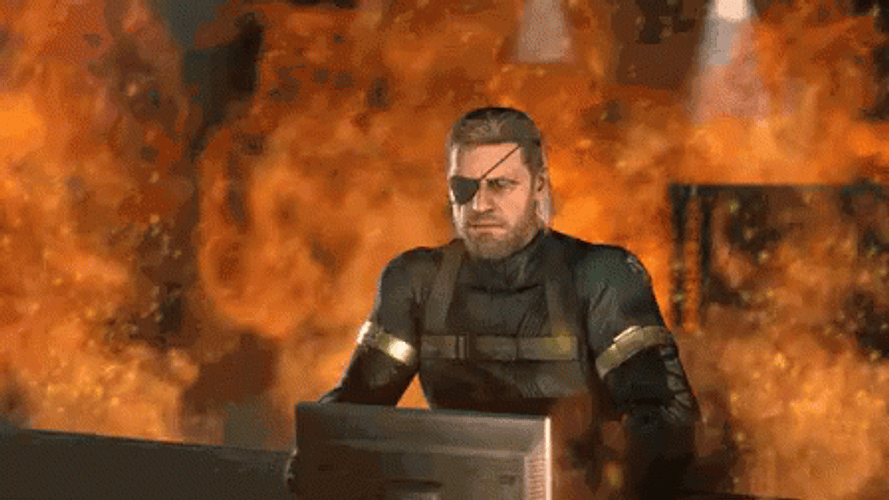 Metal Gear Solid Snake Shake Head GIF