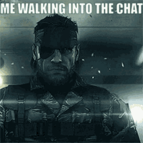 Metal Gear Solid Walking Into Chat GIF