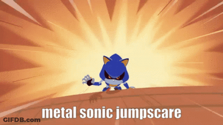 Metal Sonic Jump Scare GIF