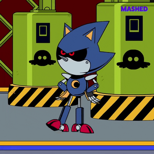 Metal Sonic Taps His Feet GIF