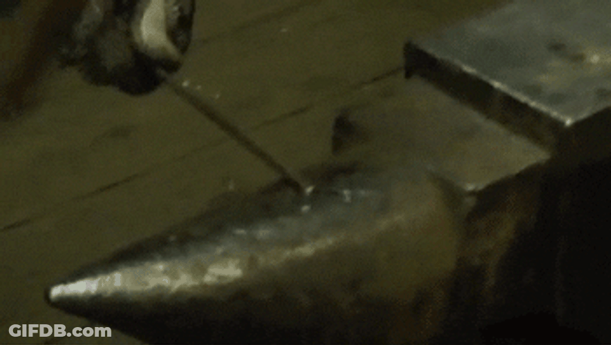 Metallic Hammer Smash GIF