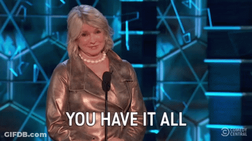 Metallic Jacket Woman Saying You Have It All GIF