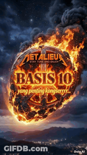 Metallica Basis 10 Burning Rock Poster GIF