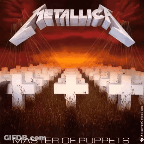 Metallica Master Of Puppets Cemetery Cover GIF
