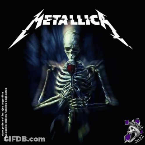 Metallica Poster With Skeleton GIF